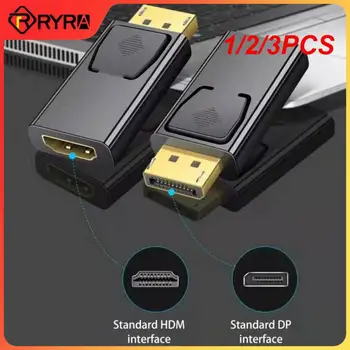 1/2/3PCS DP HDMI-suderinama Adapterį KOMPIUTERIUI, TV Laidu, Kompiuterio Monitorius Konverteris Aukso/Nikeliuotas DisplayPort Kištukas Usb 1