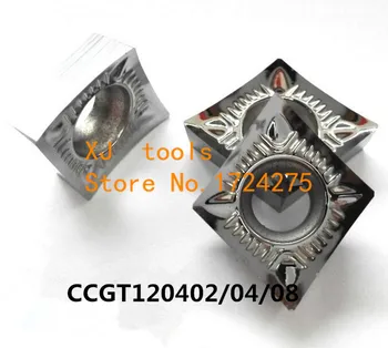 10vnt CCGT120402/CCGT120404/CCGT120408 Tekinimo karbido, Aliuminio įdėklais,Blade SCLCR/SCKCR Laikiklis,Tinka Aliuminio 1