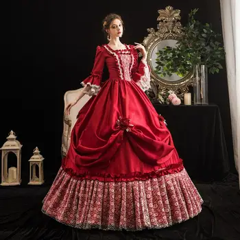 18 A. Rokoko Žalia Royal Court Suknelė Retro Baroko Drabužių Renesanso Rokoko marija Antuanetė Kostiumas Prom Dress 1