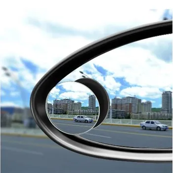 2vnt HD Frameless Kolonėlė-Laipsnis Mažas, apvalus Veidrodis aklojoje Veidrodžių Atbulinės eigos Plataus Kampo Veidrodis Automobilio Galinio vaizdo
