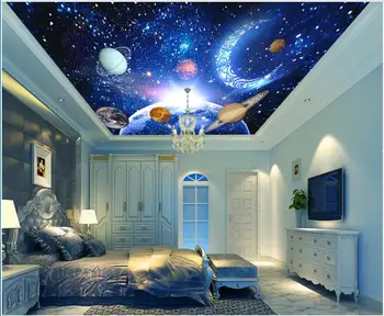 3d lubų freskomis tapetai pasirinktinius nuotraukų Kosminės erdvės žvaigždėtas dangus namų dekoro 3d sienų freskomis užsklanda į kambarį 1