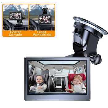 5Inch HD1080P Baby Automobilių Veidrodėliai galinės Sėdynės Baby Automobilį Su HD Kameros Funkcija, Automobilių Veidrodėliai Ekranas Laptopui Gyvis Laikiklis 1