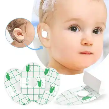 60Pcs Vienkartiniai Baby Vandeniui Ear Pleistras Išvengti Ausies Kanalą Infekcijos Ultra Plonas, Stiprus Sukibimas Ausies Raštas Lopai 1
