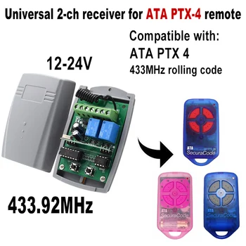 ATA PTX4 Garažo vartų nuotolinio valdymo skirstytuvas durų atidarytuvas komandą siųstuvais Garažo durų imtuvas klavišą 433.92 MHz geležinkelių kodas