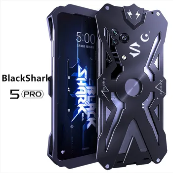 Atsparus smūgiams Metalo Šarvai Atveju, Black Shark 5 Pro Atveju Prabanga Aliuminio Dangtelis Unikalus Funda Black Shark 5rs 4s, 4 Pro 