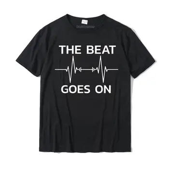 Beat Goes On Širdies Atviros Širdies Operacijos, Reabilitacijos Dovana T-Shirt Paprasta StyleDesign Viršūnes Tees Parduoti Medvilnės Marškinėliai Berniukui 1