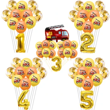 Gimtadienis Gaisrininkas Sam Šalies Latekso Ballon Balionai Vaikams Džiaugtis Šalies Dovanų Automobilių Fire Truck Balionas Ugniagesiai Šalies Prekių 1