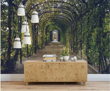 Individualų foto tapetai, freskos Europos stiliaus vynuogių koridoriaus sodas vestuvių kambarys interjero dekoravimas 3d tapetai 1