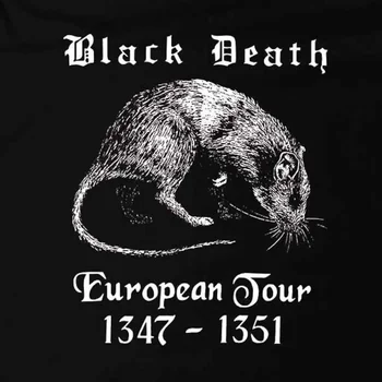 JUODOJI MIRTIS Europos Turo Marškinėliai maras žiurkės po apokalipsės klimato kaitos goth punk pramonės keistai, pasaulio pabaigos