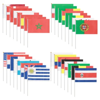 Rankiniai Nacionalinės Vėliavos Stick Tarptautinis Pasaulio Šalių Vėliavas, Plakatus Baras Šalis Dekoro Ranka mojuoja vėliava šalių 1