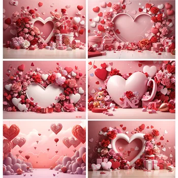 SHENGYONGBAO Raudona Širdies Formos Kūrybos Išpažintis Scenos Fone Valentino Diena Meilės fotostudijos Fotografijos Backdrops RQ-33 1