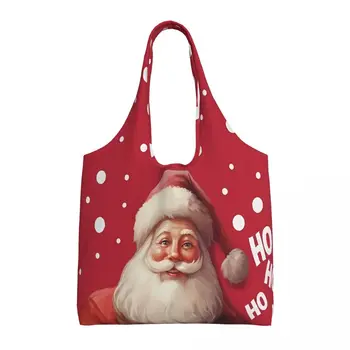 Santa Claus Shopper Bag Kalėdų Dovana Polka Dot Rankinės Ponios Paprotys Nešti Maišą Naujovė Medžiaga Kolegijos Pečių Maišą 1