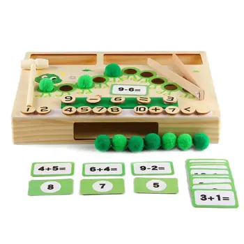 Skaičiavimas Žaislai, Vaikiška Skaičiavimo Caterpillar Vaikams Montessori KAMIENINIŲ Matematika Be to, Atimtis Mokymasis ir Švietimas Vystymuisi 1