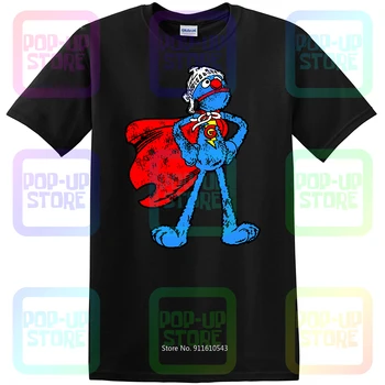 Super Grover Derliaus Elmo Grobi Cookie Monster Marškinėliai marškinėliai Tee Unisex Dydis:S-3XL 1