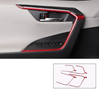 Toyota RAV4 2019 M. - 2021 ABS Anglies fibr/medienos grūdų, automobilių Durys, Interjero Apdailos juostelės Padengti Trim automobilių stilius auto Priedai
