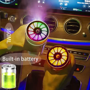 USB drėkintuvas mokamas automobilių oro 360ML aromato difuzorius Nešiojamas ultragarsinis tinka namų miegamasis su RGB LED žibintai 1