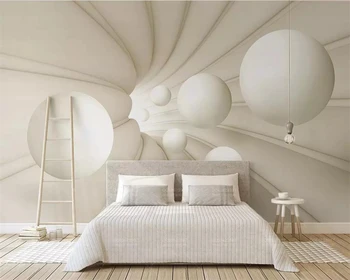 beibehang Užsakymą tapetai 3d futuristinis abstraktūs kosmoso kamuolys kambarį, miegamąjį, TV foną, sienos papel de parede 3d tapetai 1