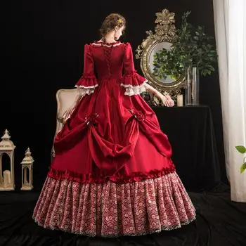 18 A. Rokoko Žalia Royal Court Suknelė Retro Baroko Drabužių Renesanso Rokoko marija Antuanetė Kostiumas Prom Dress 2