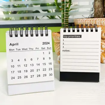 2024 Kūrybos anglų Mini Kalendorių Apdailos Office Notepad Planuotojas Namų Darbalaukio Dovana, Nešiojamų Stalo Popieriaus Studentų Savaitės U6N7 2
