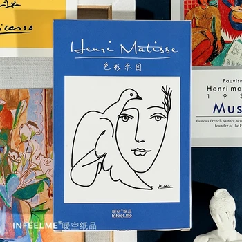 30 Lapų/Set Henri Matisse ' Retro Aliejaus Tapybai Atvirukas Atvirukas Color Rojus Sveikinimo Pranešimą Korteles, Dovanų Raštinės Reikmenys 2