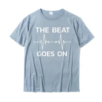 Beat Goes On Širdies Atviros Širdies Operacijos, Reabilitacijos Dovana T-Shirt Paprasta StyleDesign Viršūnes Tees Parduoti Medvilnės Marškinėliai Berniukui 2