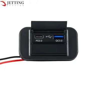 Didelės Galios 12-24V USB Power Panel Greitai Įkrauti PD C Tipo USB jungtys Automobilių, Autobusų Įkroviklio Lizdas Adapteris, Skirtas Automobilių RV Jachta Autobusų 2