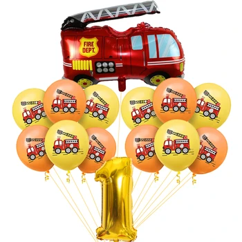 Gimtadienis Gaisrininkas Sam Šalies Latekso Ballon Balionai Vaikams Džiaugtis Šalies Dovanų Automobilių Fire Truck Balionas Ugniagesiai Šalies Prekių 2