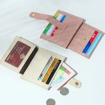Naują nišą dizaino kortelė, maišelis monetų piniginė multi-card piniginės moterų ins saldainiai spalvos krokodilo grūdų mažų šviežių 2