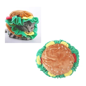 Pet Mėsainiai Skrybėlę Foto Rekvizitai Kačių/Šunų Cosplay Kepurė su Reguliuojamu Lipdukas 2