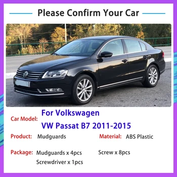 Purvasargių Volkswagen VW Passat B7 2011~2015 Auto Purvo Atvartais Splash Apsaugai Priekiniai Galiniai Ratai Sparnas Automobilių Stying Priedai 2