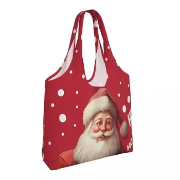 Santa Claus Shopper Bag Kalėdų Dovana Polka Dot Rankinės Ponios Paprotys Nešti Maišą Naujovė Medžiaga Kolegijos Pečių Maišą 2