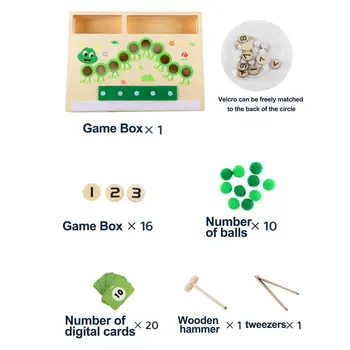 Skaičiavimas Žaislai, Vaikiška Skaičiavimo Caterpillar Vaikams Montessori KAMIENINIŲ Matematika Be to, Atimtis Mokymasis ir Švietimas Vystymuisi 2