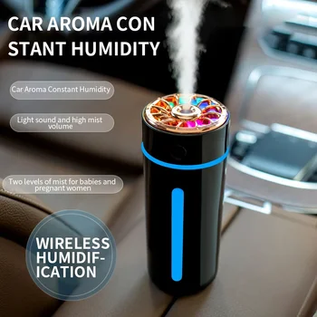 USB drėkintuvas mokamas automobilių oro 360ML aromato difuzorius Nešiojamas ultragarsinis tinka namų miegamasis su RGB LED žibintai 2