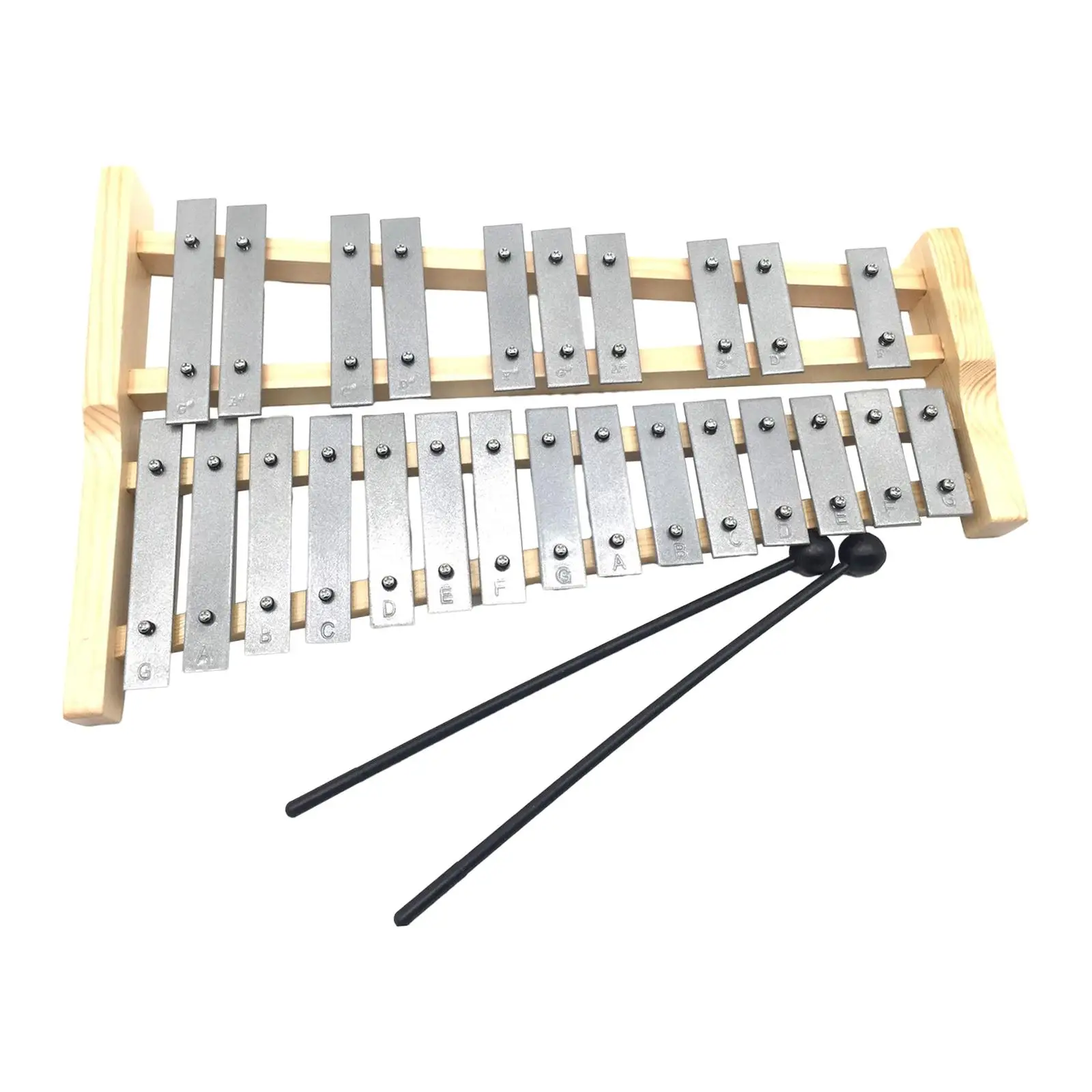 Aliuminio Kselofonu Nešiojami Mediniai Rėmeliai, skirti Pradedantiesiems 25 Pastaba Glockenspiel Nuotrauka 1