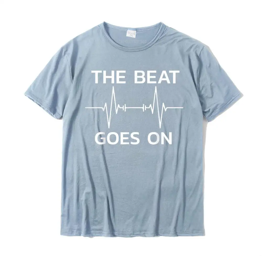 Beat Goes On Širdies Atviros Širdies Operacijos, Reabilitacijos Dovana T-Shirt Paprasta StyleDesign Viršūnes Tees Parduoti Medvilnės Marškinėliai Berniukui Nuotrauka 1