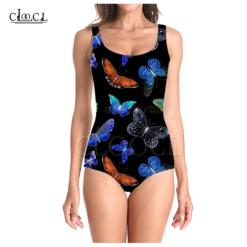 CLOOCL Drugelis Modelio 3D Spausdinimo Merginos vientisas maudymosi kostiumėlį, Maudymosi Kostiumą, Rankovių Buvo Plonas, Seksualus Mados moteriški maudymosi Kostiumėliai Nuotrauka 2