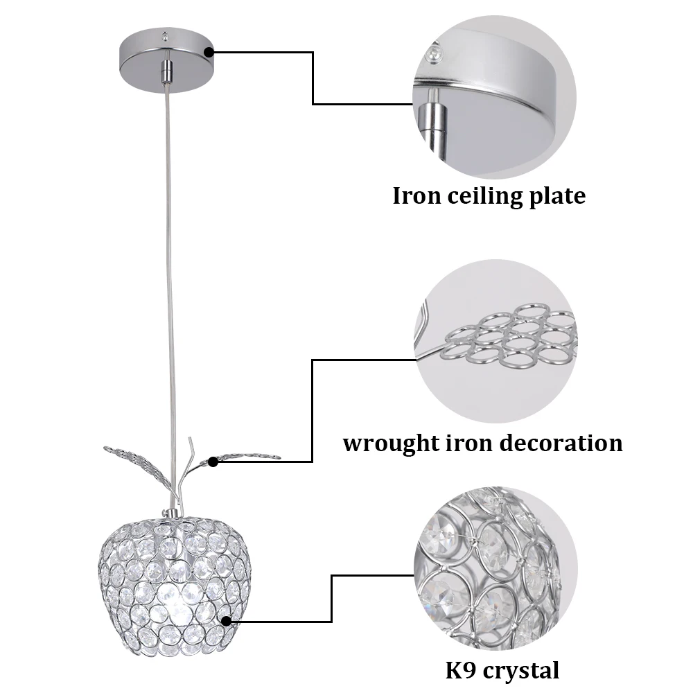 Crystal LED Sieniniai šviestuvai Miegamajame Patalpų Šviestuvo Lempos Kambarį Apšvietimo Accesories Namų Decora Kabo Šviesa Reguliuojamas Nuotrauka 5