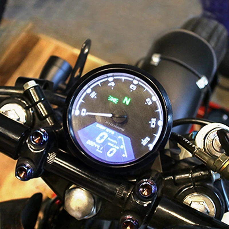 Motociklo Priemonė LCD Priemonės Hodometro rodmens Tachometras, Spidometras Skaitmeninis LCD Alyvos Daviklis Indukcijos Jutiklis Nuotrauka 3