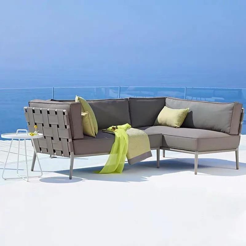 Sofa modelis kambarys, balkonas, kiemas, kanapių virvė austi rotango kėdės villa beach lauko baldai Nuotrauka 3