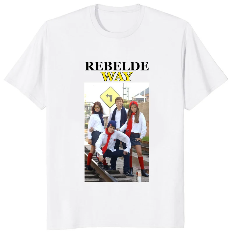 Ubr Rebelde Logotipas Marškinėliai Karšto Pardavimo Hit Interneto Meksikos TV Marškinėliai Naujovė Grafinis Atspausdintas Streetwear Hipster Laisvas Minkštų Tees Nuotrauka 4